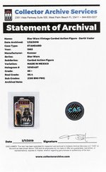 STAR WARS: RETURN OF THE JEDI (1983) - DARTH VADER 65 BACK-B CAS 85+ (MADE IN MEXICO/CLEAR BLISTER).