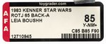 STAR WARS: RETURN OF THE JEDI (1983) - PRINCESS LEIA ORGANA (BOUSHH DISGUISE) 65 BACK-A AFA 85 Y-NM+.