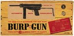 MATTEL BURP GUN "ONLY FULLY AUTOMATIC CAP GUN" UNUSED OLD STORE STOCK IN BOX.