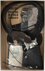 MATTEL OFFICIAL DETECTIVE SHOOTIN' SHELL SNUB-NOSE .38 AND SHOULDER HOLSTER UNUSED BOXED SET.