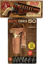 FANNER-50 MARSHAL AND CROSSDRAW BOXED SMOKING CAP GUN BOXED PAIR.