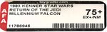 STAR WARS: RETURN OF THE JEDI (1983) - MILLENNIUM FALCON AFA 75+ EX+/NM.