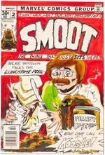 DAVE COCKRUM LOT OF THREE UNPUBLISHED COLORIZED GAG COVERS "SMOOT" (ANDY YANCHUS COLORIST).