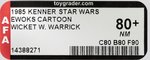 STAR WARS: EWOKS (1985) - WICKET W. WARRICK AFA 80+ NM (CLEAR BLISTER).