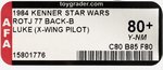 STAR WARS: RETURN OF THE JEDI (1984) - LUKE SKYWALKER (X-WING PILOT) 77 BACK-B AFA 80+ Y-NM.