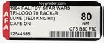 PALITOY STAR WARS: RETURN OF THE JEDI (1984) - LUKE SKYWALKER (JEDI KNIGHT, CAPE ON) TRI-LOGO 70 BACK-B AFA 80 NM.