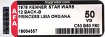 STAR WARS (1978) - PRINCESS LEIA ORGANA 12 BACK-B AFA 50 VG.