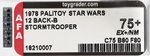 PALITOY STAR WARS (1978) - STORMTROOPER 12 BACK-B AFA 75+ EX+/NM.