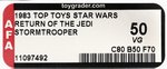 TOP TOYS STAR WARS: EL REGRESSO DEL JEDI/RETURN OF THE JEDI (1983) - STORMTROOPER AFA 50 VG.