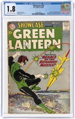 SHOWCASE #22 SEPTEMBER-OCTOBER 1959 CGC 1.8 GOOD- (FIRST SILVER AGE GREEN LANTERN).