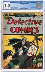 DETECTIVE COMICS #80 OCTOBER 1943 CGC 2.0 GOOD.