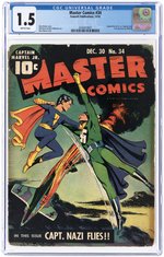 MASTER COMICS #34 DECEMBER 1942 CGC 1.5 FAIR/GOOD.