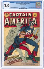 CAPTAIN AMERICA COMICS #59 NOVEMBER 1946 CGC 2.0 GOOD.