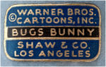 "BUGS BUNNY" 1940S GLAZED CERAMIC SHAW FIGURE W/LABEL.