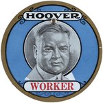 HOOVER WORKER RARE PIN-BACK PORTRAIT BADGE UNLISTED IN HAKE.