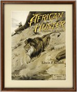 ROOSEVELT AFRICAN HUNTER STRIKING LION HUNTING GRAPHIC SHEET MUSIC.