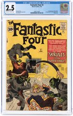 FANTASTIC FOUR #2 JANUARY 1962 CGC 2.5 GOOD+ (FIRST SKRULLS).