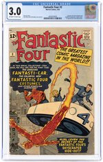 FANTASTIC FOUR #3 MARCH 1962 CGC 3.0 GOOD/VG (FIRST FANTASTIC FOUR IN COSTUME).