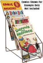 “COMIC MAGAZINES 6¢/3 FOR 15¢” STORE DISPLAY RACK.