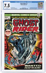 GHOST RIDER #1 SEPTEMBER 1973 CGC 7.5 VF- (FIRST SON OF SATAN).