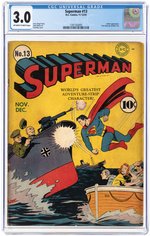 SUPERMAN #13 NOVEMBER-DECEMBER 1941 CGC 3.0 GOOD/VG.