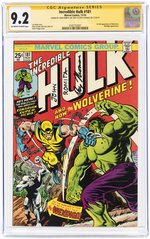 INCREDIBLE HULK #181 NOVEMBER 1974 CGC 9.2 NM- SIGNATURE SERIES (FIRST FULL WOLVERINE).