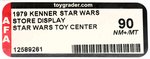 LARGE & IMPRESSIVE STAR WARS (1979) - TOY CENTER STORE DISPLAY AFA 90 NM+/MINT.