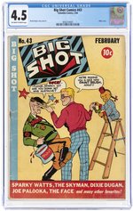 BIG SHOT COMICS #43 FEBRUARY 1944 CGC 4.5 VG+.