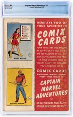 CAPTAIN MARVEL ADVENTURES #21 FEBRUARY 1943 CGC 5.0 VG/FINE.