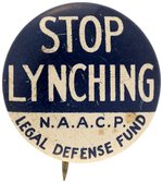 NAACP STOP LYNCHING CIVIL RIGHTS BUTTON & RARE PAMPHLET.