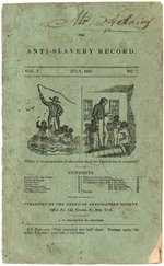 ANTI-SLAVERY RECORD VOL 1. NO. 7 JULY 1835 BOOKLET.