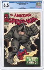 AMAZING SPIDER-MAN #41 OCTOBER 1966 CGC 6.5 FINE+ (FIRST RHINO).