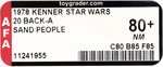 STAR WARS (1978) - SAND PEOPLE (TUSKEN RAIDER) 20 BACK-A AFA 80+ NM.