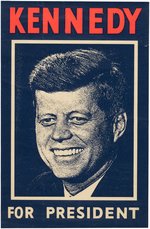 KENNEDY FOR PRESIDENT RARE DAY-GLO PORTRAIT POSTER.