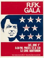 BOBBY KENNEDY RFK GALA OAKLAND, CALIFORNIA 1968 CONCERT POSTER.