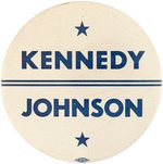 KENNEDY & JOHNSON BOLD 1960 CAMPAIGN BUTTON HAKE #2055.