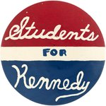 STUDENTS FOR KENNEDY UNIQUE HAND PAINTED 1960 CAMPAIGN BUTTON.