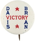 DAVIS BRYAN VICTORY RARE 1924 LITHO BUTTON.