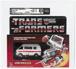 TRANSFORMERS (1984) SERIES 1 CAR - RATCHET AFA 85 NM+ (NO RUBSIGN/HAS RED CROSS).