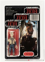 PALITOY STAR WARS: RETURN OF THE JEDI (1985) - YAK FACE TRI-LOGO 70 BACK-D AFA 80 NM (NO WEAPON, CLEAR BLISTER).