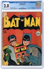 BATMAN #8 DECEMBER-JANUARY 1941/1942 CGC 2.0 GOOD.