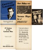 HENRY WALLACE COLLECTION OF FIVE BOOKLETS & PROGRESSIVE PARTY EPHEMERA.
