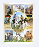 LONE RANGER-CLAYTON MOORE/TONTO-JAY SILVERHEELS AUTOGRAPHED POSTER.