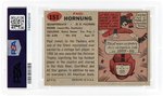 1957 TOPPS #151 PAUL HORNUNG (HOF) ROOKIE CARD PSA 7 NM.