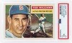 1956 TOPPS #5 TED WILLIAMS (HOF) WHITE BACK PSA 7.5 NM+.