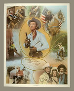 "HAPPY TRAILS ROY ROGERS & TRIGGER" AUTOGRAPHED POSTER.