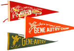 "GENE AUTRY AND CHAMP/BACK IN THE SADDLE AGAIN" FELT PENNANTS.