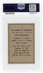 1952 BERK ROSS JOE DIMAGGIO (HOF) PSA 4 VG-EX.