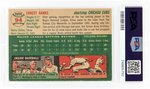 1954 TOPPS #94 ERNIE BANKS (HOF) ROOKIE CARD PSA 4 VG-EX.