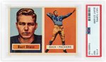 1957 TOPPS #119 BART STARR (HOF) ROOKIE CARD PSA 7 NM.